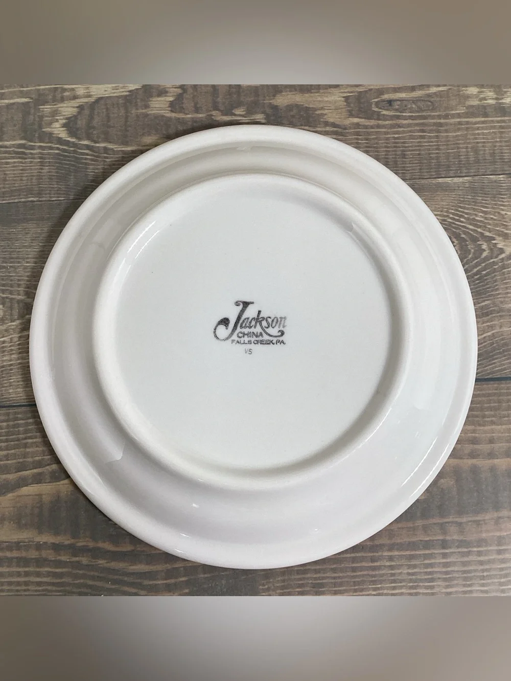 Set 4 Vtg 1972 Jackson China Red White Floral Edge Restaurant Ware Plates 6.5”